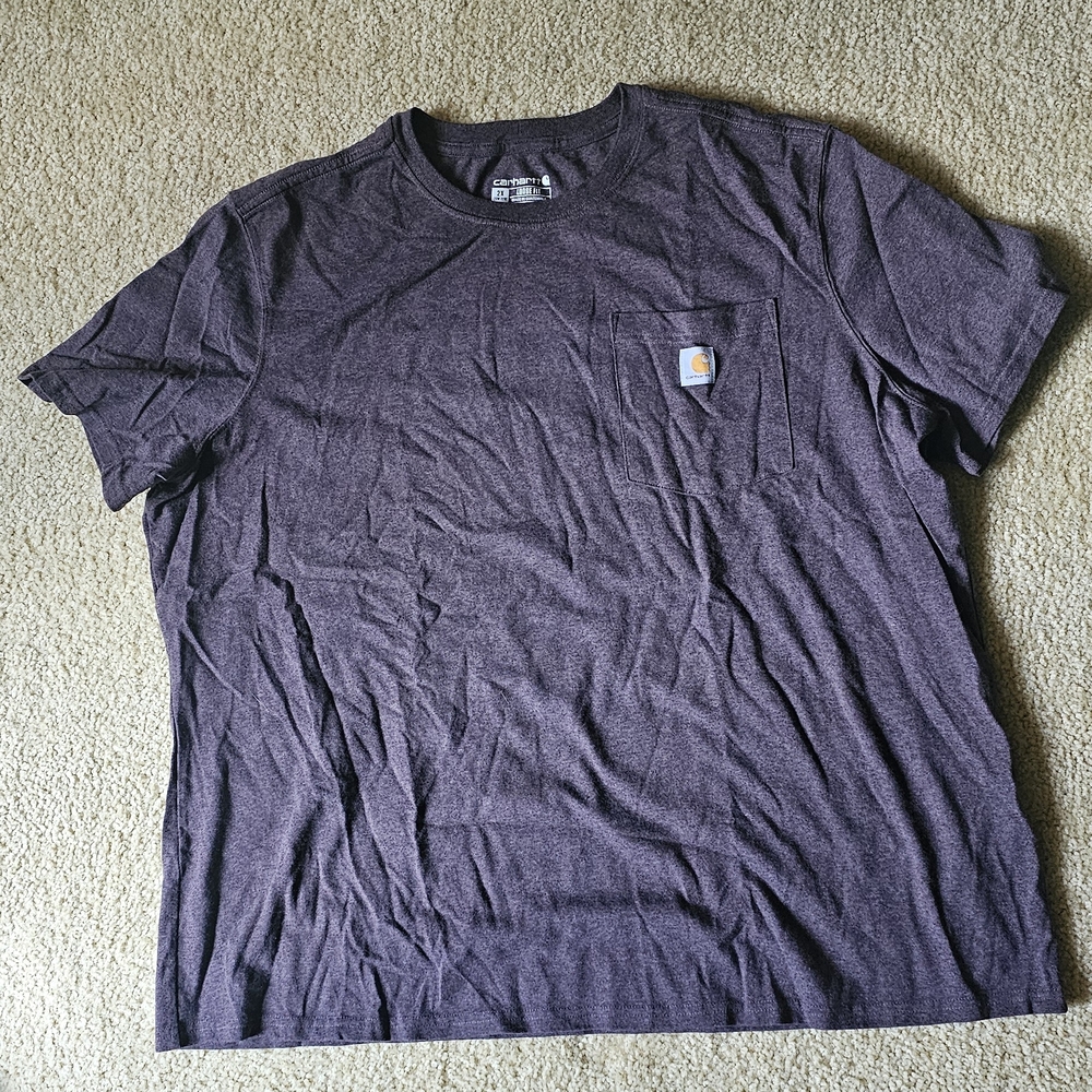 Carhartt Women's Dark Purple Short Sleeve Tee